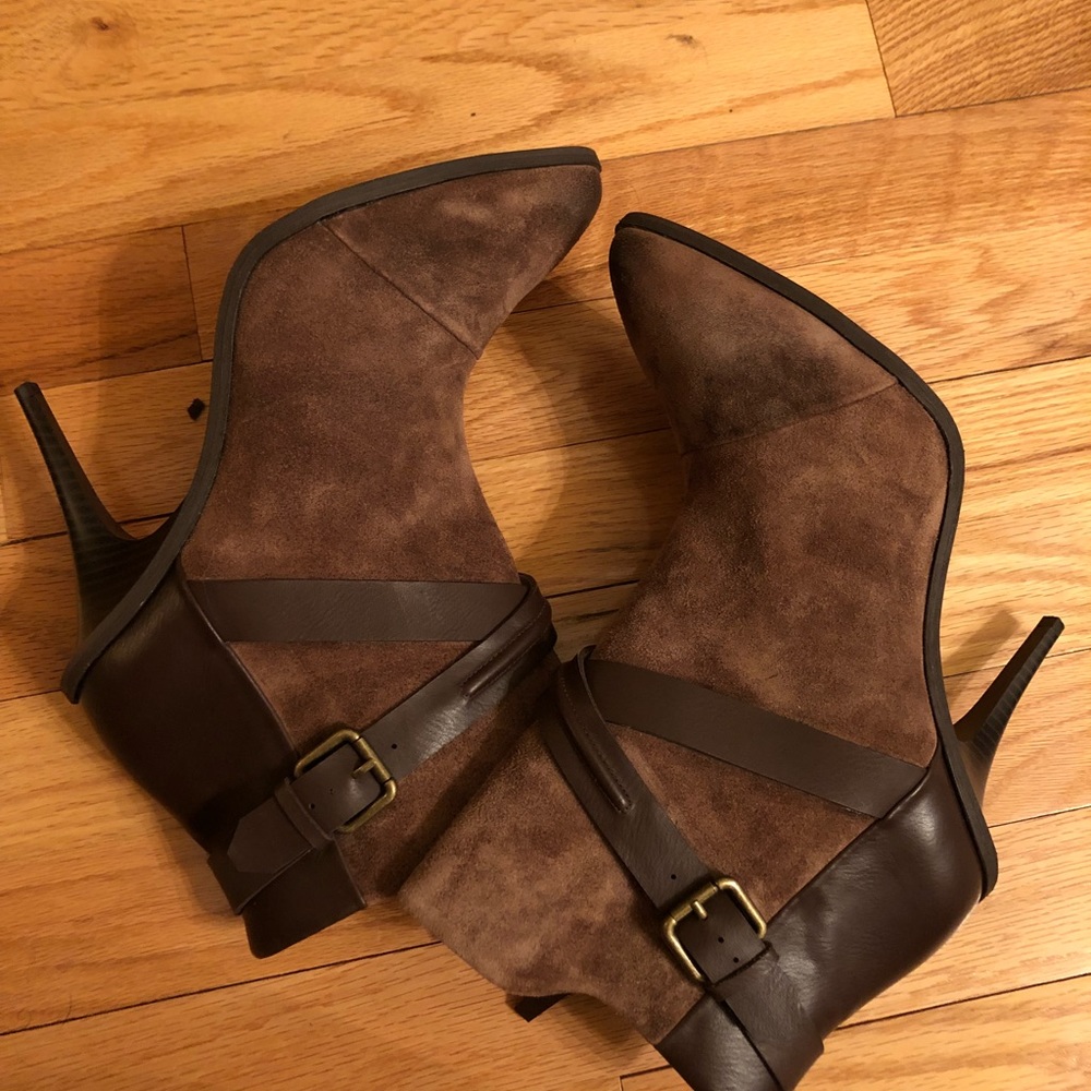 Joe’s aged look brown suede ankle boots sz 10 - Picture 6 of 6
